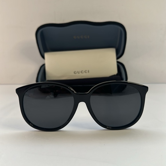 New Authentic GUCCI GG0261SA 001 Round Sunglasses - Picture 5 of 13